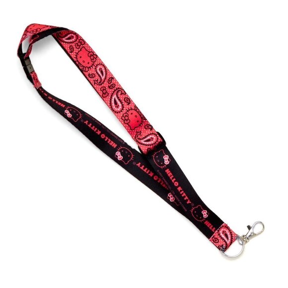 Hello Kitty Red Paisley Bow Lanyard - Picture 3 of 3